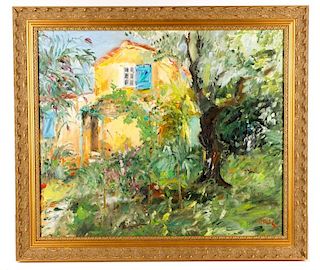 Camille Tinel, "Summer Cottage", Oil On Canvas