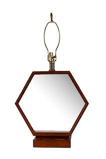 Mid Century Modern Mirrored Octagonal Table Lamp