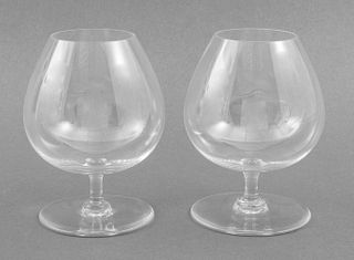Baccarat Crystal Snifter Glasses, Pair