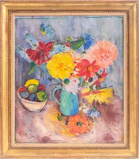 Wagner "Floral Still Life" Oil on Canvas, 1932