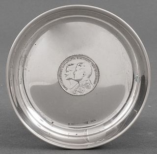 Constantine II Royal Coin-set Sterling Dish, 1964