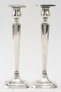 Pair Mueck-Carey Co Weighted Sterling Candlesticks