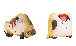 Two Gli Etruschi MCM Italian Ceramic Animals