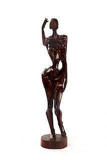 "Untitled (Futurist Nude)", Carved Wood Sculpture