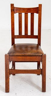 Arts and Crafts Stickley Style Oak Side Chair