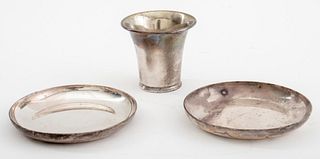 Wyler Silver Plate Cup and Two Small Dishes