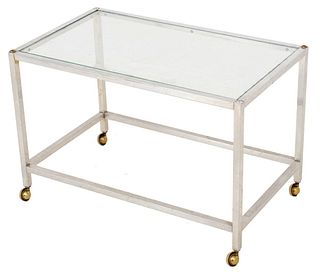 Post Modern Chrome and Glass Coffee Table