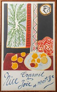 Henri Matisse "Nice, Travail et Joie" Poster