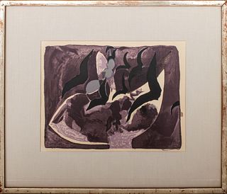 Georges Braque "Birds of Night" Mourlot Lithograph