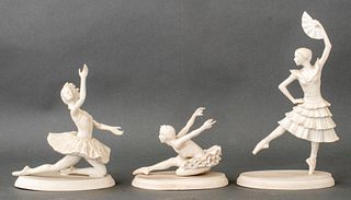 Porcelain Bisque Ballet Figurines, 3