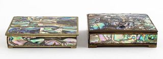 Mother-of-Pearl Decorative Boxes, 2