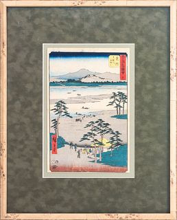Utagawa Hiroshige "Mitsuke" Woodblock Print