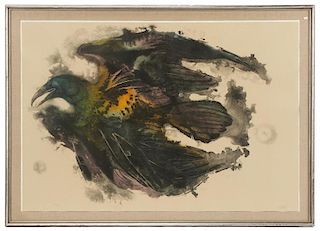 Paul Pletka, "The Raven", Signed Lithograph