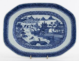 Chinese Nanking Ceramic Plate, Antique