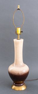 Chinese Ombre-Glazed Vasiform Lamp.