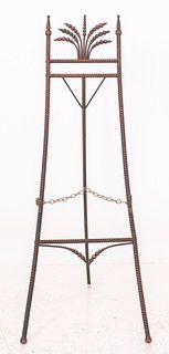 Carved Wood Easel Painting Stand ca 19th C.