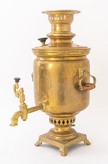 Russian Batashev Tula Brass Samovar, ca. 1903