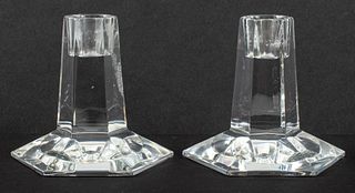 F.L. Wright for Tiffany Candlestick Holders, Pair