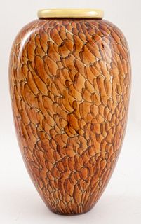 Signed Illegibly Art Glass Vase