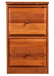 Modern Oak Two Drawer File Cabinet