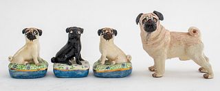 Basil Matthews British Pug Dog Figurines, 4
