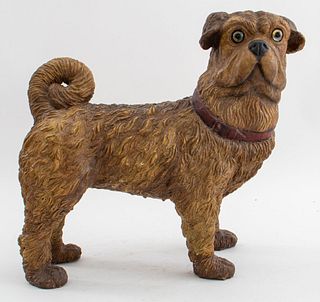English Vintage Standing Dog Sculpture, 20th C