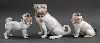 Porcelain Pugs Figurine, 3