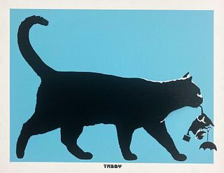 Tabby - Cat vs Banksy Umbrella Rat