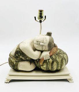 Sleeping Buddah Plaster Lamp