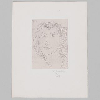 Henri Matisse (1869-1954): Visage de trois-quarts
