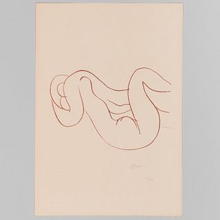 Henri Matisse (1869-1954): Etude pour Quand en songeant ma follastre J'accole