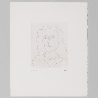 Henri Matisse (1869-1954): Jeune femme, visage du trois-quarts