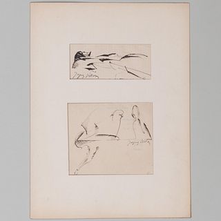 Jacques Villon (1875-1963): Reclining Figure; and Study