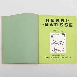 Roger Fry (1866-1934), Henri Matisse, New York, 1930