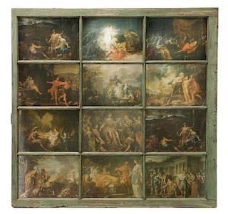Large Window w/ French Neoclassical Scenes