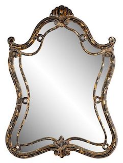 Louis XV Style Ebonized And Giltwood Wall Mirror