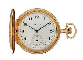 14k 5-Color Gold 1919 Waltham Pocket Watch