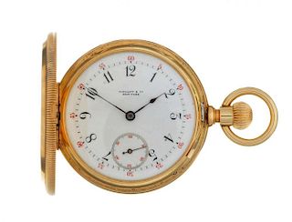 Tiffany & Co Pocket Watch 18k Gold Hunting-Cased Pocket Watch