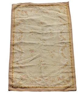French Aubusson Tapestry with Floral Motif, 19th C