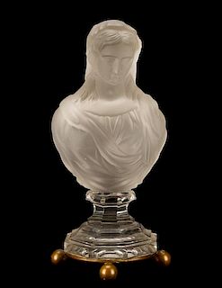 Baccarat Crystal Sculptural Bust of the Madonna