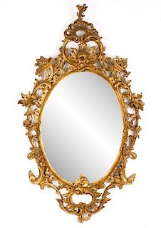 Louis XV Style Giltwood Wall Mirror, Late 19th C.