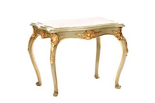Louis XV Style Parcel Gilt & Marble Top Side Table