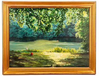Rani Crowe, "Swimming Hole", Oil On Canvas