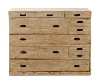 American Rustic Limed Oak Chest on Chest