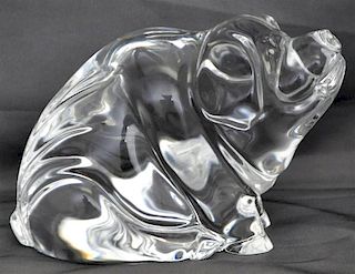 WATERFORD CRYSTAL LARGE PIG PAPERWEIGHT
