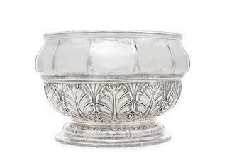 * A Danish Silver Punch Bowl, Attributed to L. Berth, Assay Master Christian R. Heise, Copenhagen, 1918, the deep circular bowl