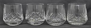 4 WATERFORD CRYSTAL LISMORE ROLY POLY GLASSES