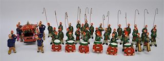 ANTIQUE CHINESE FIGURAL WEDDING PROCESSION  33 PC
