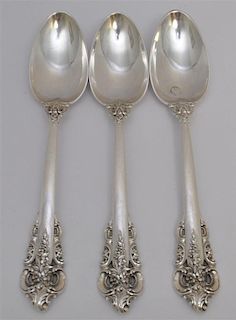 3 STERLING GRAND BAROQUE SERVING SPOONS