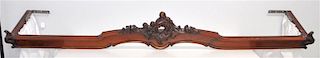 ANTIQUE MAHOGANY CARVED SEMI TESTER 76 INCH